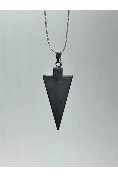 gemsartdeco ŞUNGİT DOĞALTAŞ KOLYE UCU MIZRAK - Resim 3