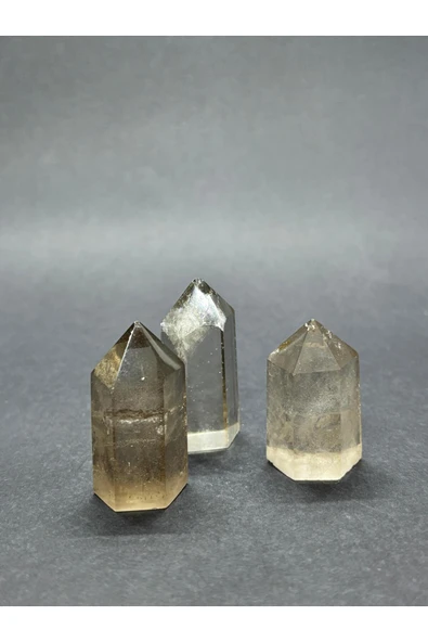 gemsartdeco DUMANLI KUVARS KULE DOĞALTAŞ - Resim 2