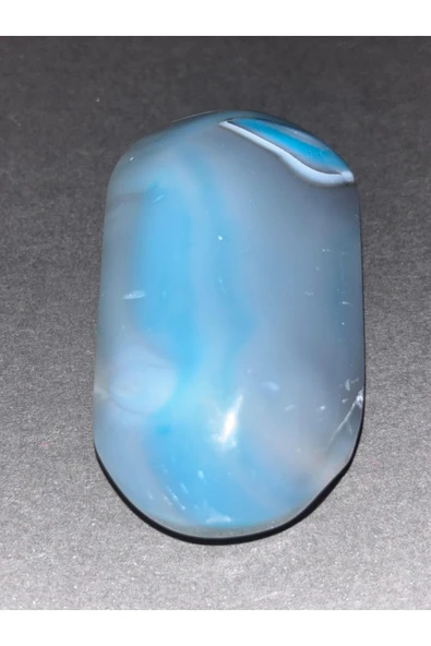 gemsartdeco MAVİ AKİK PALMSTONE DOĞALTAŞ - Resim 2