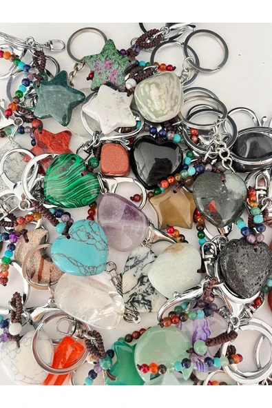 gemsartdeco DOĞALTAŞ ANAHTARLIK CHARM -SPRİTÜEL ŞANS SEÇİMİ- ürün görseli