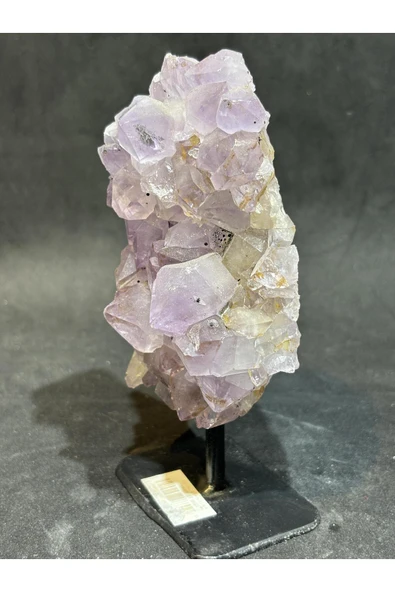 gemsartdeco BREZİLYA AMETİST DOĞALTAŞ SİYAH DEMİR STANTLI - Resim 3