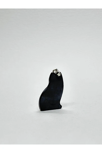 gemsartdeco ŞUNGİT DOĞALTAŞ KOLYE UCU KEDİ - Resim 5
