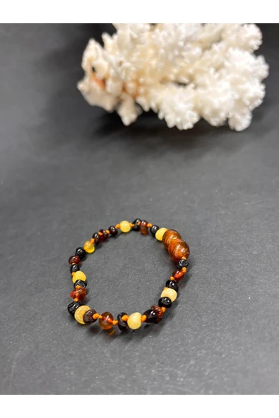 gemsartdeco BEBEK KEHRİBAR BİLEKLİK-AYAKLIK - Resim 3