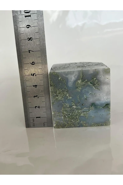 gemsartdeco MOSS AGAT DOĞALTAŞ KÜP 5CM ürün görseli 1