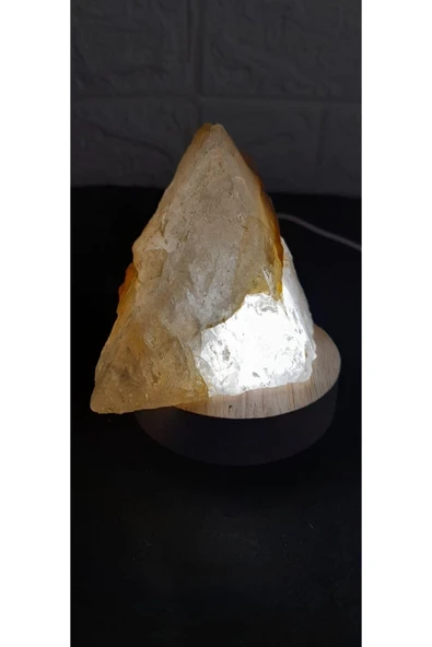 gemsartdeco Sitrin - Kuvars Koleksiyon Doğaltaş Lamba - Resim 2