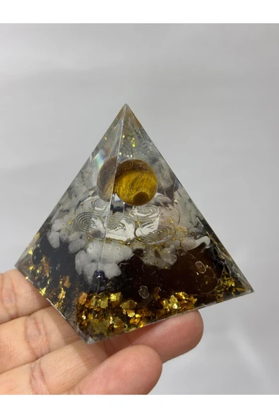 gemsartdeco KAPLANGÖZÜ TRİSKELE SEMBOLLÜ YAŞAM DÖNGÜSÜ ORGONİT - Resim 4