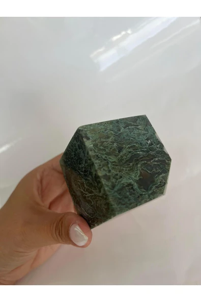 gemsartdeco MOSS AGATE DOĞALTAŞ KÜP 5 CM - Resim 6