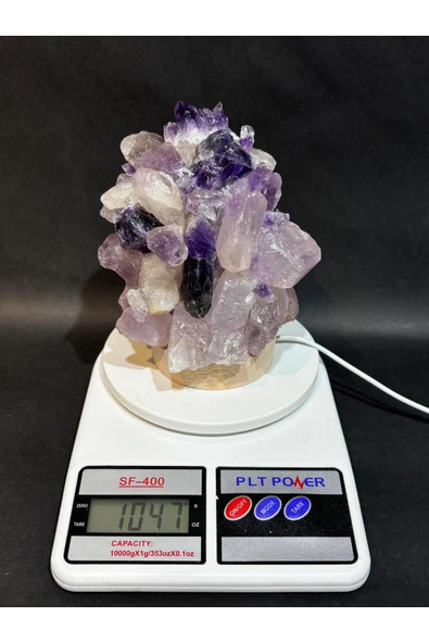 gemsartdeco AMETİST DOĞALTAŞ LAMBA - Resim 7