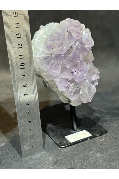 gemsartdeco BREZİLYA AMETİST DOĞALTAŞ SİYAH DEMİR STANTLI - Resim 2