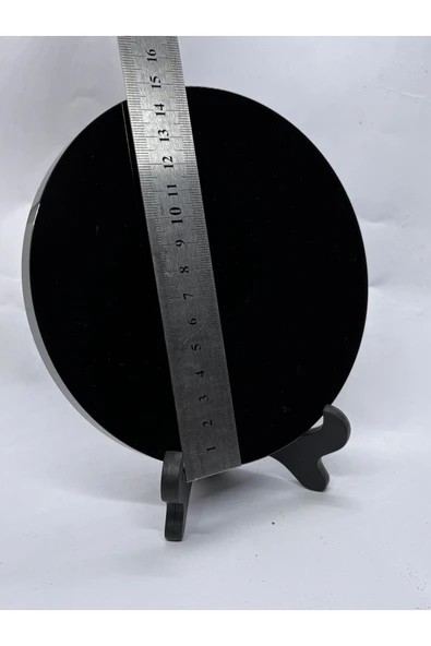 gemsartdeco OBSİDYEN AYNA 15 CM - Resim 5
