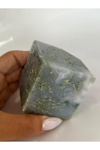 gemsartdeco MOSS AGAT DOĞALTAŞ KÜP 5CM - Resim 6