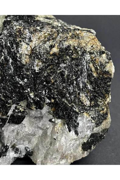 gemsartdeco TURMALİN DOĞALTAŞ NEGATİF ENERJİ KALKANI KÜTLE - Resim 3