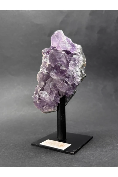 gemsartdeco BREZİLYA AMETİST DOĞALTAŞ SİYAH DEMİR STANTLI ürün görseli