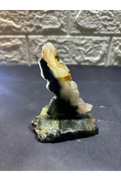 gemsartdeco Manzaralı Akik Doğaltaş Stantlı 2'li - Resim 5