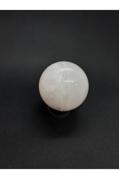 gemsartdeco PEMBE KUVARS KÜRE DOĞALTAŞ - Resim 4