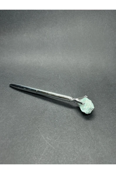 gemsartdeco AMAZONİT DOĞALTAŞLI TÜKENMEZ KALEM - Resim 2