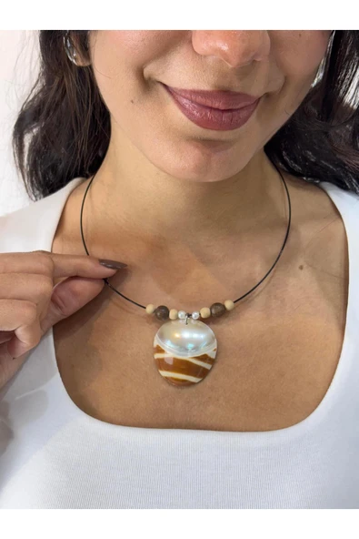 gemsartdeco NATULIS BONCUKLU KOLYE - Resim 3