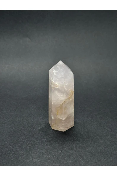 gemsartdeco PEMBE KUVARS KULE DOĞALTAŞ - Resim 3