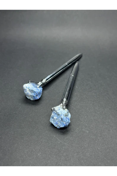 gemsartdeco SODALİT DOĞALTAŞLI TÜKENMEZ KALEM - Resim 2