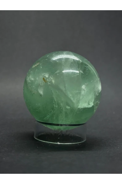 gemsartdeco YEŞİL FLORİT KÜRE DOĞALTAŞ - Resim 6