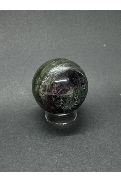 gemsartdeco GÖKKUŞAĞI FLORİT KÜRE DOĞALTAŞ - Resim 3