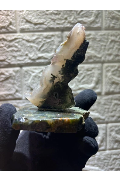 gemsartdeco Manzaralı Akik Doğaltaş Stantlı 2'li - Resim 7