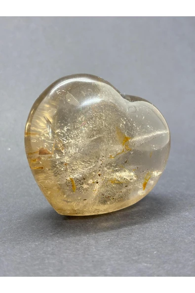 gemsartdeco ALTIN RUTİLLİ KUVARS KALP PALMSTONE DOĞALTAŞ ürün görseli