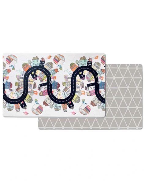 Skip Hop Çift Taraflı Oyun Halısı Oyun Matı Köy ürün görseli