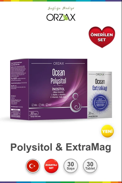 Ocean Polysitol 30 Saşe - Folik Asit 400 µg & Ocean ExtraMag 30 Tablet ürün görseli
