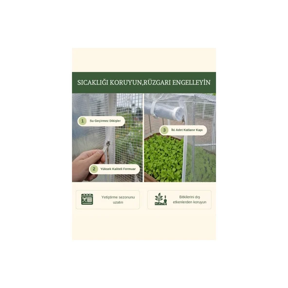 Seralı Modüler Yükseltilmiş Bahçe Yatağı Yükseltilmiş Sebze Yatağı No:7 (140X85) Gri - Resim 4