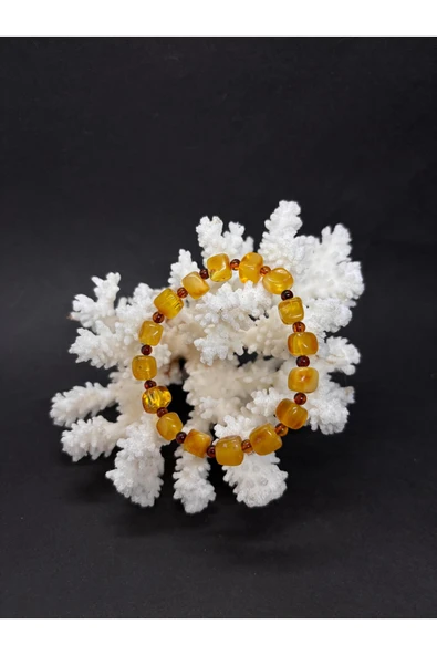 gemsartdeco KEHRİBAR BİLEKLİK KÜP - Resim 2