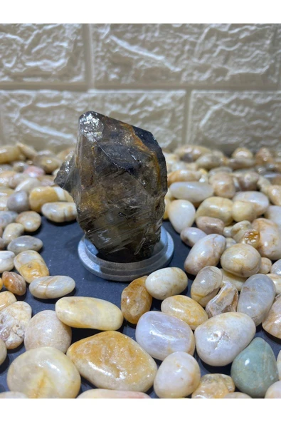 gemsartdeco Stantlı Morion Doğaltaş - Resim 4