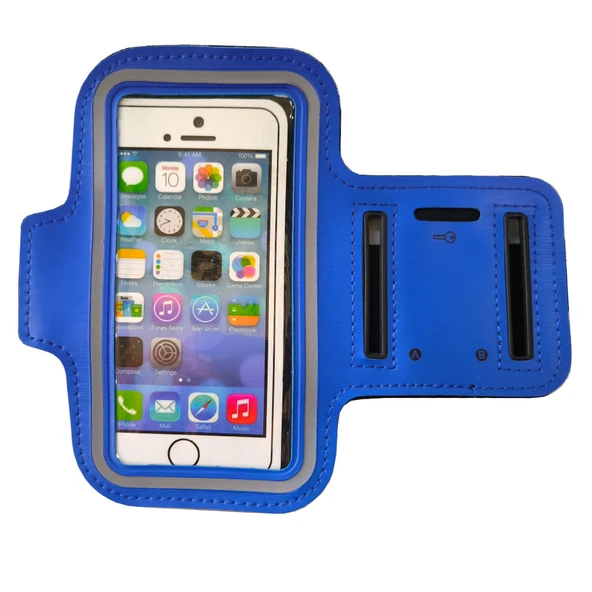 Kol bandı Cep telefonu için 12.5cm x 6cm ölçülerinde taşıma kılıfı mavi ürün görseli 1