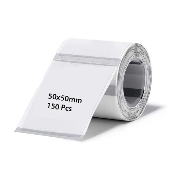 ZUIDID 50 X 50 Mm Şeffaf Termal Etiket 150 Adet - Phomemo M110/M120/M150/M200/M220/M221 - Resim 2