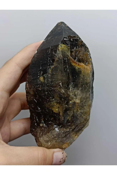 gemsartdeco Özel Koleksiyonluk Morion Kuvars Doğaltaş Kütle - Resim 2