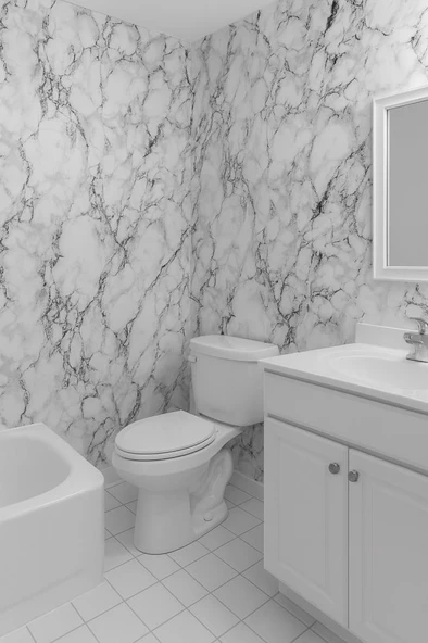 60cmx300cm Tek Parça Yapışkanlı Rulo Mermer Desenli Duvar Paneli Kağıdı Silinebilir TX-015-MAXİ - Resim 3