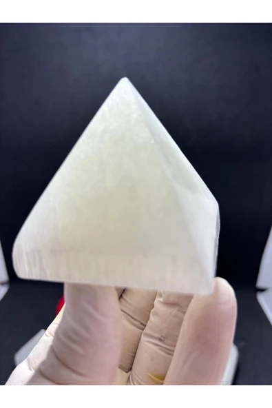 gemsartdeco Selenit Piramit Doğaltaş Enerji Temizleyici - Resim 5