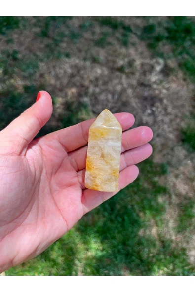 gemsartdeco Sitrin Doğaltaş Kule Kazık Kütle Bolluk Bereket Doğaltaş - Resim 2