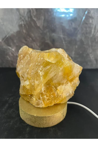 gemsartdeco Sitrin Doğaltaş Lamba - Resim 2