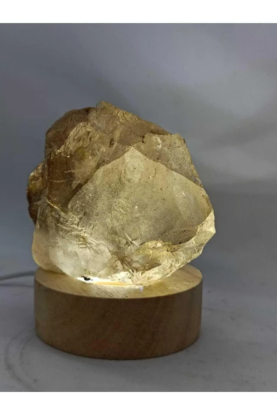 gemsartdeco Krıstal Kuvars Doğaltaş Ham Kütle Lamba - Resim 3