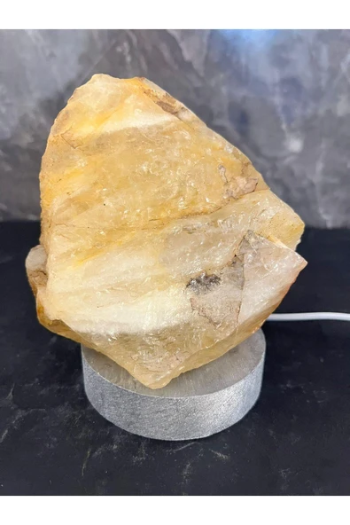 gemsartdeco Sitrin Doğaltaş Lamba - Resim 3