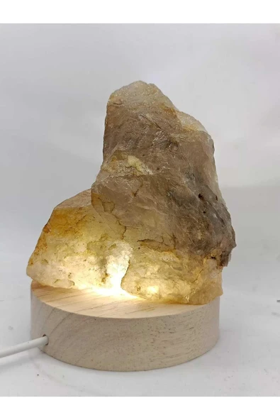gemsartdeco Kuvars Doğaltaş Huzur Lamba - Resim 4