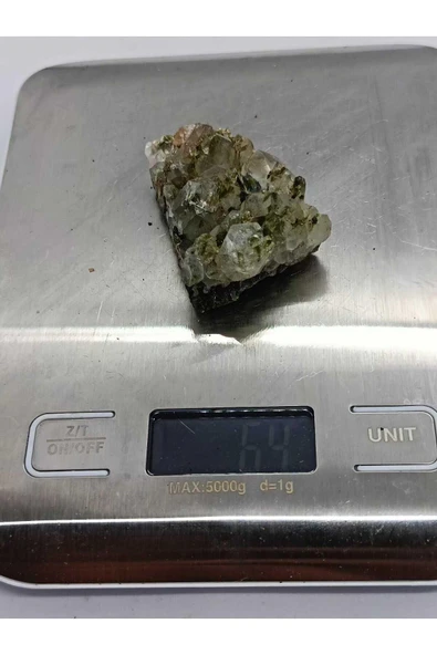 gemsartdeco Koleksiyonluk Epidotlu Kuvars Doğaltaş - Resim 6