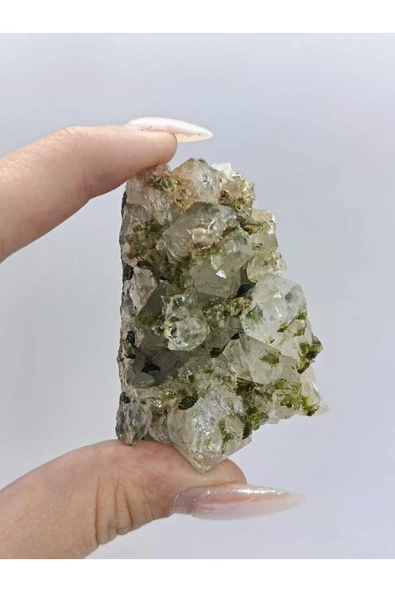 gemsartdeco Koleksiyonluk Epidotlu Kuvars Doğaltaş ürün görseli