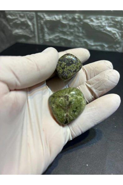 gemsartdeco Yeşil Doğaltaş Kantaşı, Doğal ve Şık Taş Dekorasyon Parçası ürün görseli