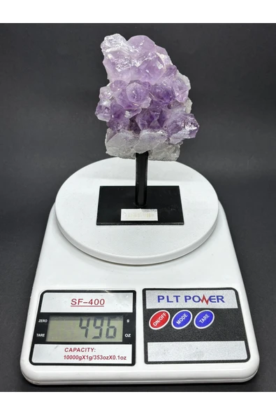 gemsartdeco BREZİLYA AMETİST DOĞALTAŞ SİYAH DEMİR STANTLI - Resim 3