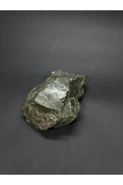 gemsartdeco Yeşil Obsidyen Duygu Taşı Doğaltaş Kütle - Resim 3