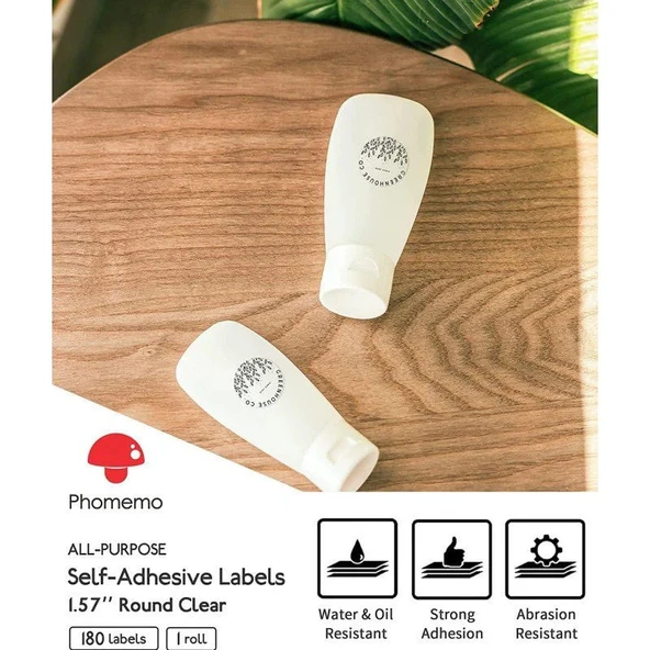 ZUIDID 50 X 50 Mm Şeffaf OVAL Termal Etiket 150 Adet - Phomemo M110/M120/M150/M200/M220/M221 - Resim 3