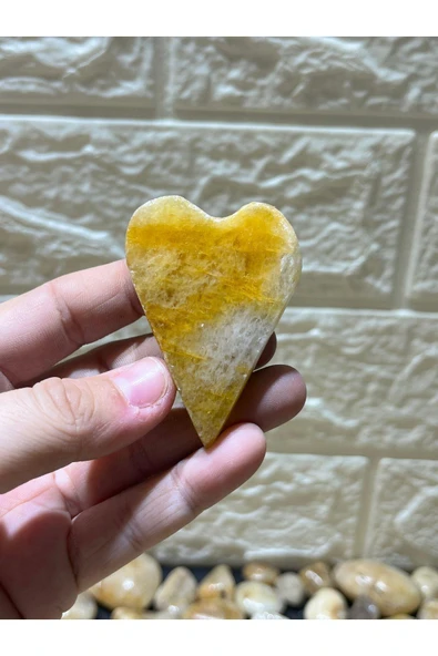 gemsartdeco Sitrin Kalp Doğaltaş ürün görseli 1