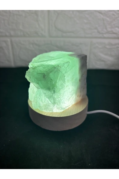 gemsartdeco Para Taşı Florit lamba doğaltaş - Resim 2